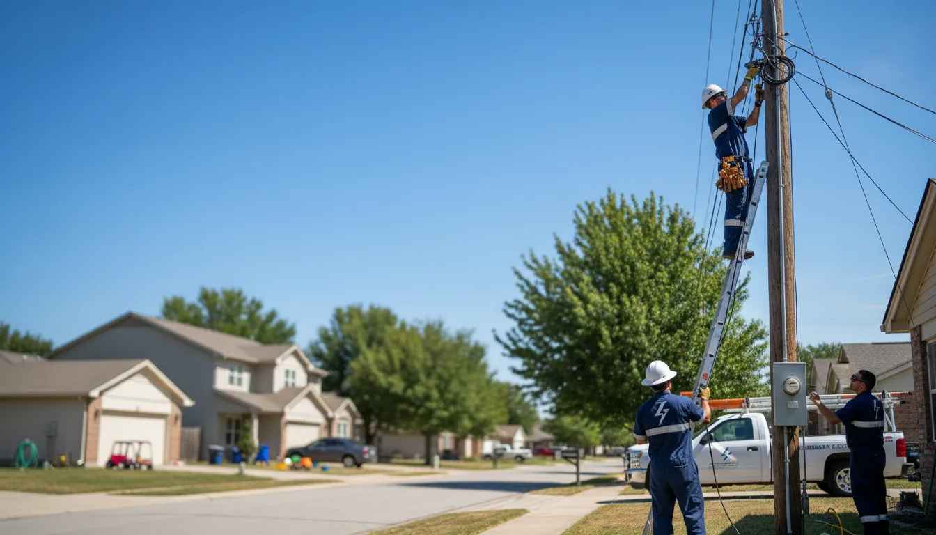 Residential electrician providing installation services in Enloe, TX